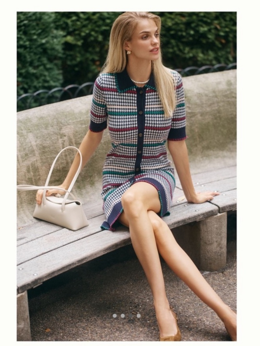 Maeve Button-Down Sweater Shift Mini Dress